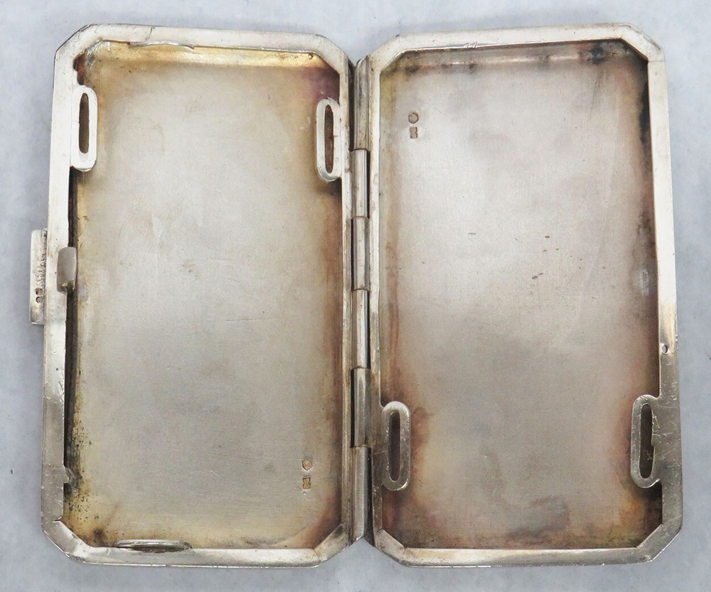 VINTAGE AUSTRIAN SILVER SMALL "ROLL YOUR OWN" CIGARETTES 3"CASE