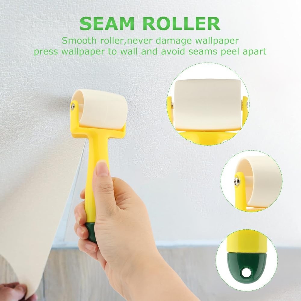 Wallpaper Smoothing Tool Kit Brush,Seam Roller,Paste...