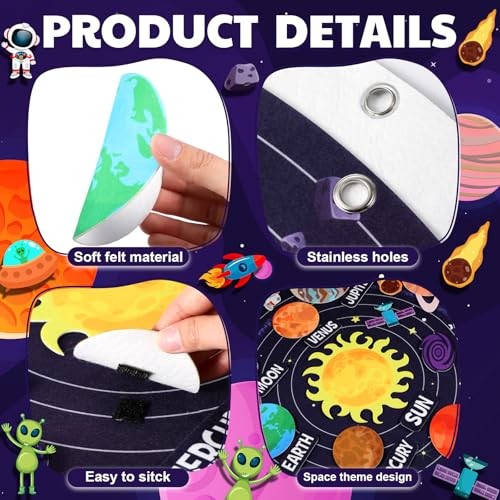 Felt Story Board Set System Felt Story Board 2.5 Ft Outer Space 36 Solar