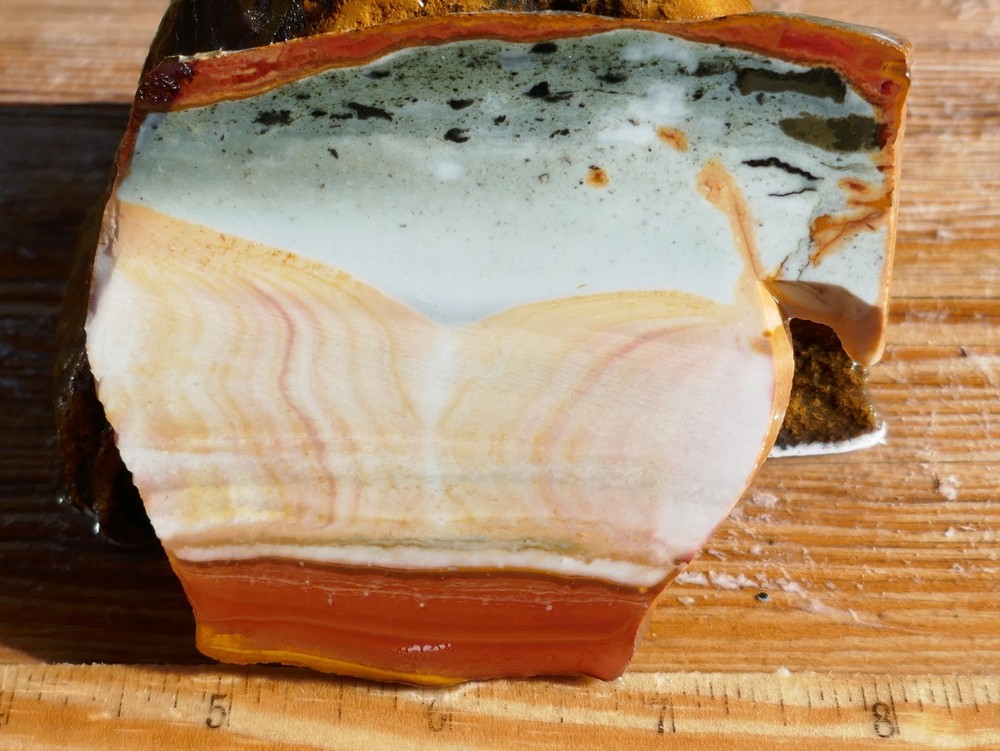 TCR Polychrome Jasper *Rough Slab 85 grams – Orb Pattern | Madagascar
