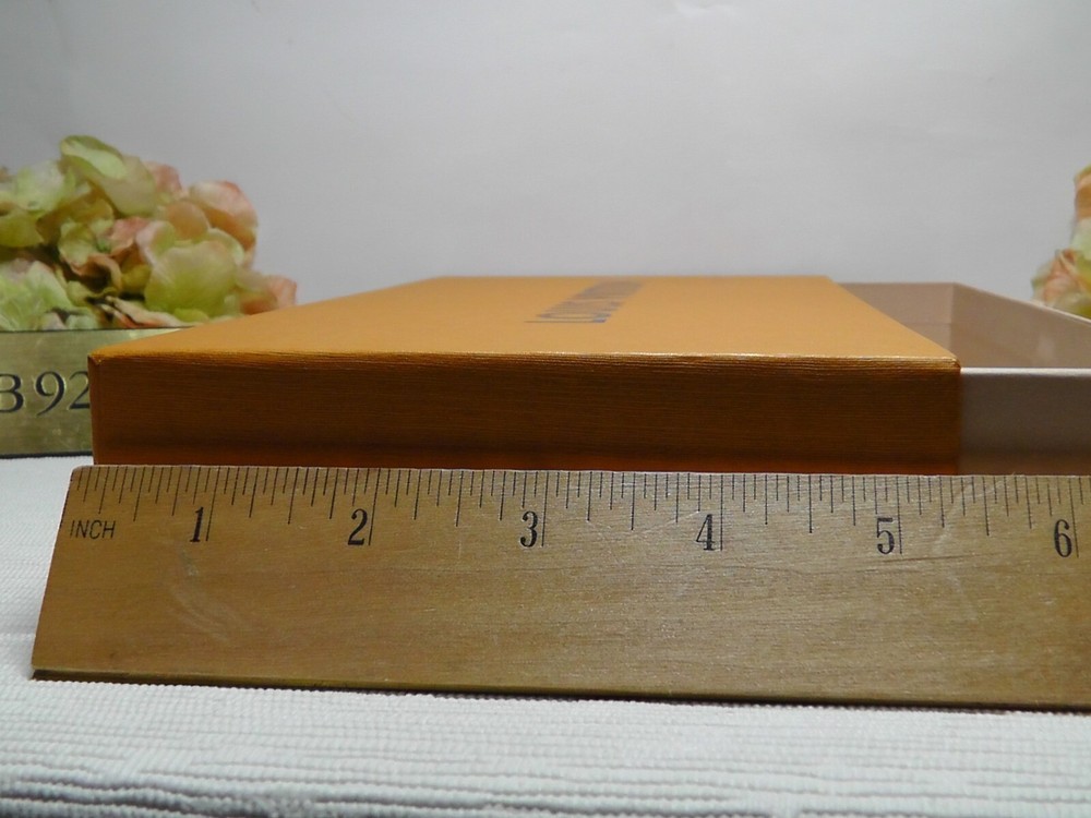 LOUIS VUITTON 6 PC: Drawer Empty Box + Ribbon + Gift Tag + Envelope + Exc. & Ret