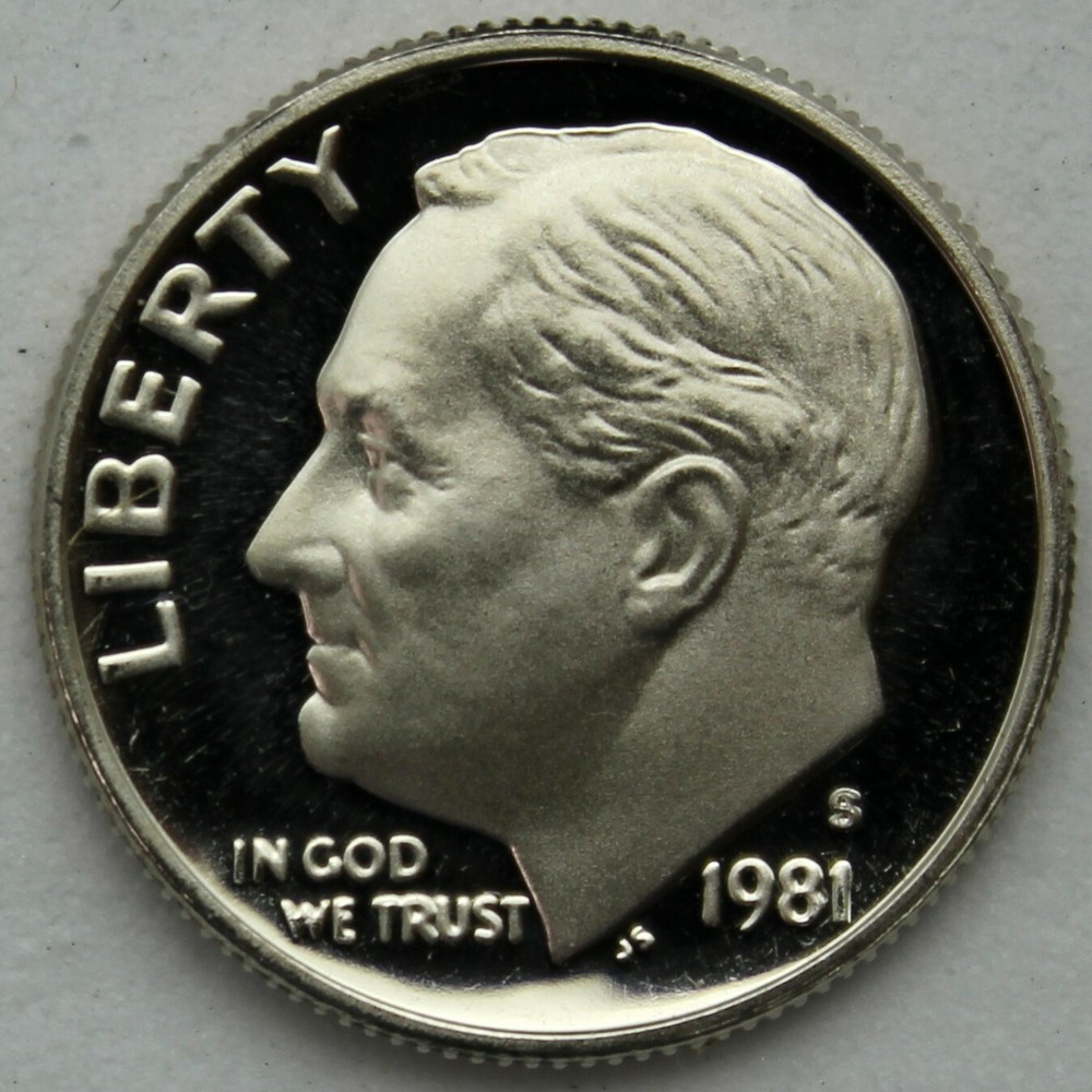 1981-S Type 1 Proof Roosevelt Dime