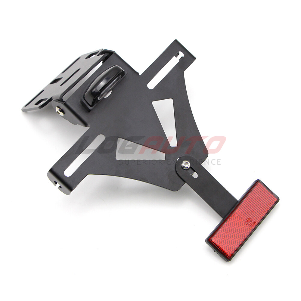 Adjustable License Plate Bracket Mount Universal Motorcycle Tail Light Holder