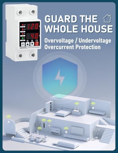 Adjustable Voltage Protector 110V 220V, Low/High Voltage Cutoff and