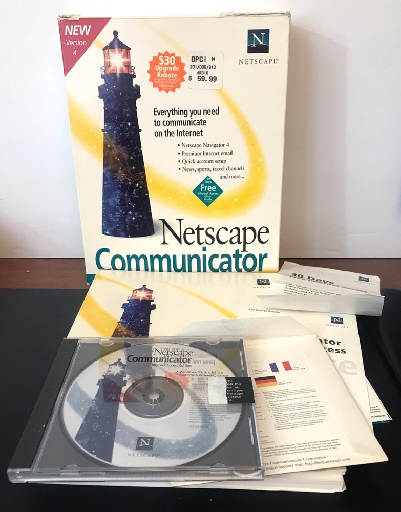 Vintage Netscape Communicator Internet Access Edition Version 4