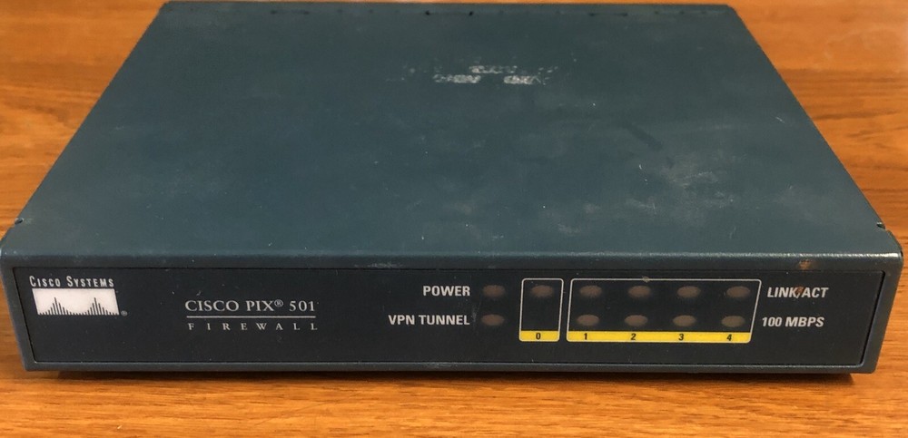 Cisco Systems PIX 501 Firewall VPN Security Networking (Need AC Adapter)