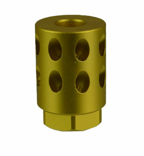 1/2''x28 TPI Thread Muzzle Brake Compensator Anodized Gold For 9mm