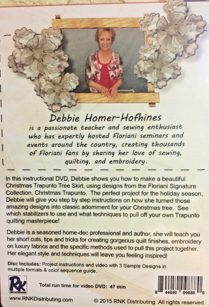 Floriani Christmas Trapunto Project DVD