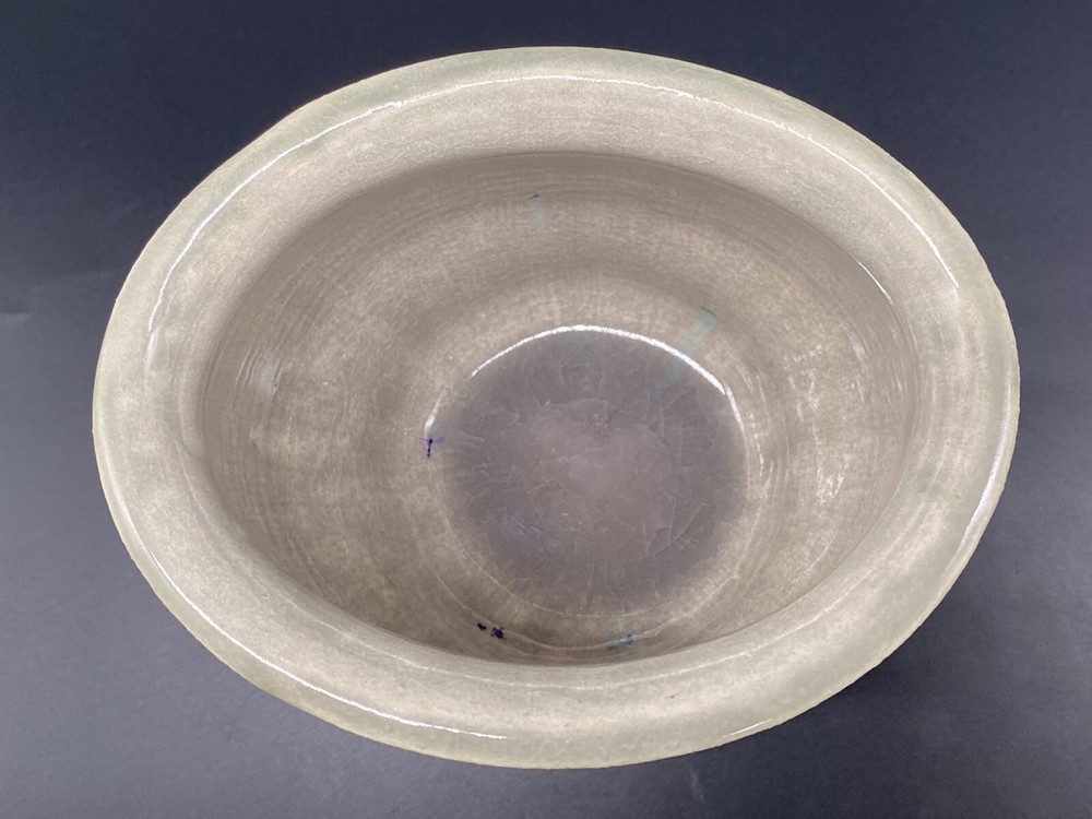 Art Pottery Planter Glazed Ceramic Small Green Marked