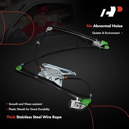 Power Window Regulator Without Motor Compatible with Audi A4 Front Driver(LH)