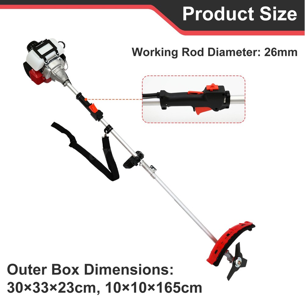 String Trimmer Cordless Gas Powered Grass Trimmer 31cc 4-Stroke 2 in 1
