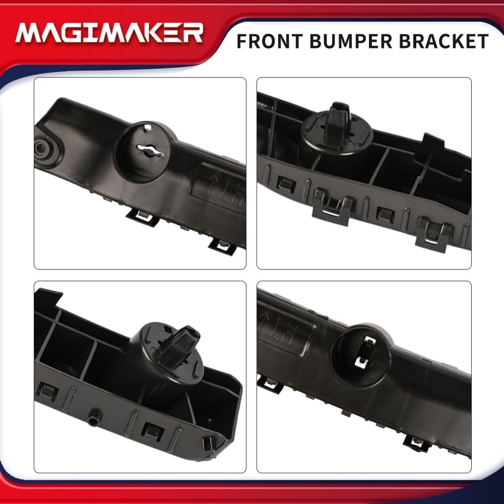 Left＆Right Pair Front Bumper Bracket Holder Compatible with 2014 2015 2016 2017