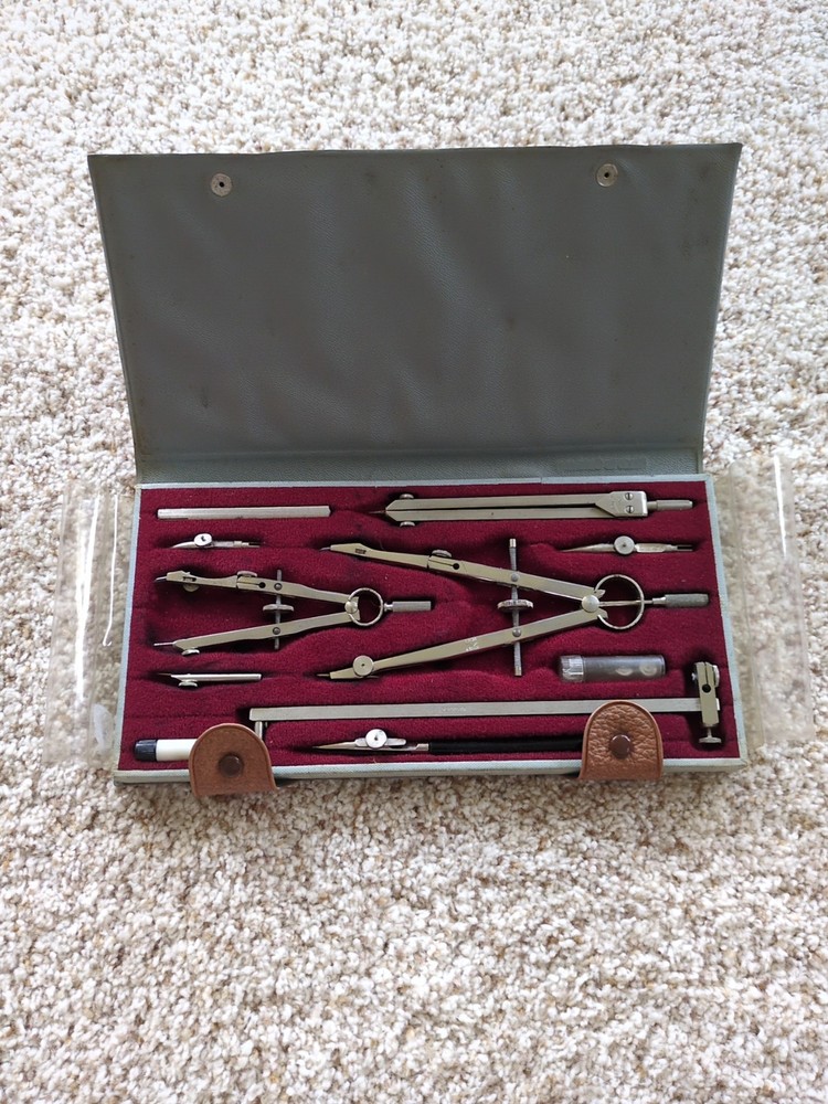 Vintage Tacro 3688 Drafting Tool Set in Case Germany