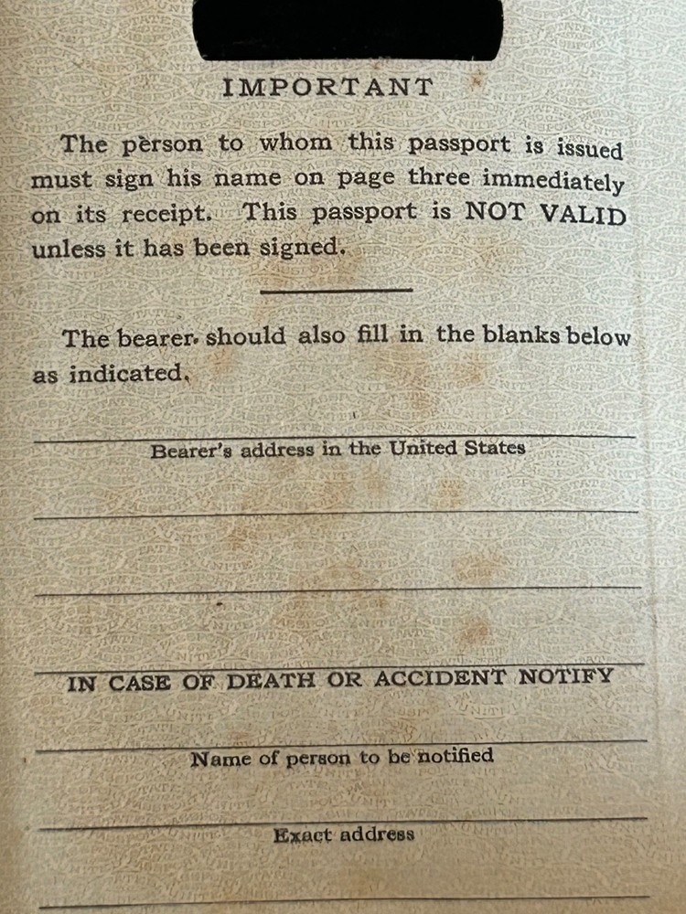 Original WW2 US Seaman Passport