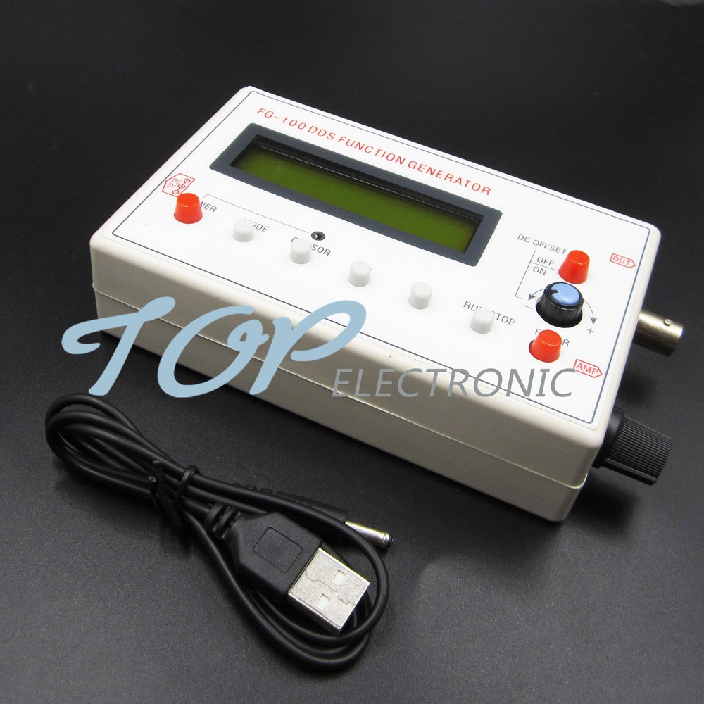 DDS Function Signal Generator Module Sine + Triangle + Square Wave + USB Cable
