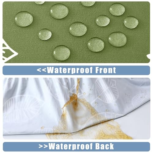 Picnic Table Cover with Bench 72" x 30" (Rectangular) Sage Green & White