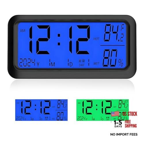 Car Digital Dashboard Clock, Vehicle Electronic Clock with Automatic Backlight