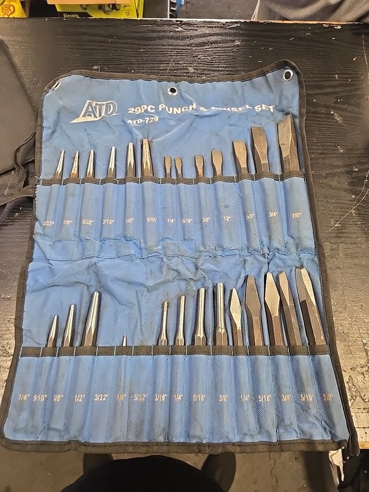 ATD Tools 729 Punch & Chisel Set, 29 pc. Missing 3 Pieces