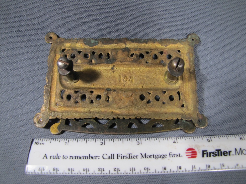 One (1) Solid Brass ANTIQUE Drawer Pull furniture Hardware