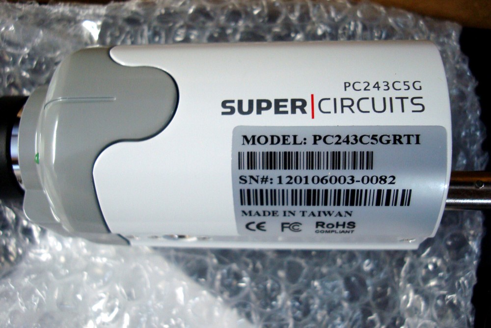 NEW - SUPER Circuits PC243C5GRTI Security Camera w/ Attached Lens - Original Box