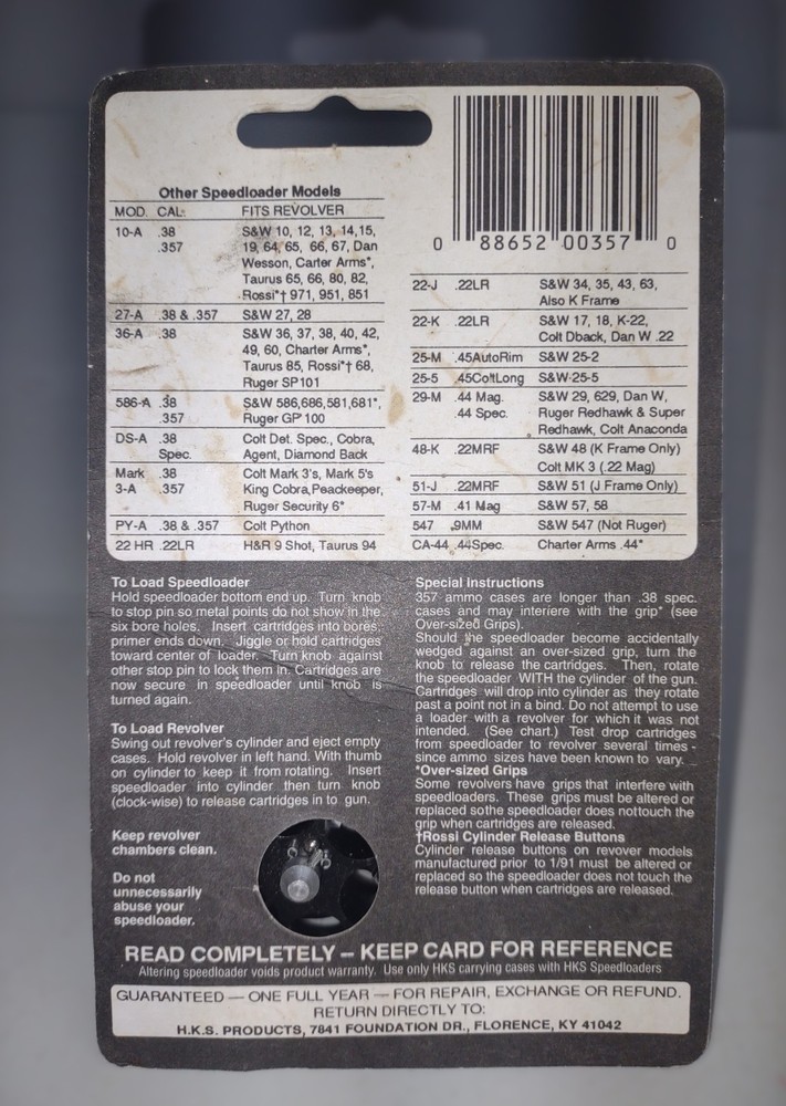 HKS Speedloader Model PY-A New