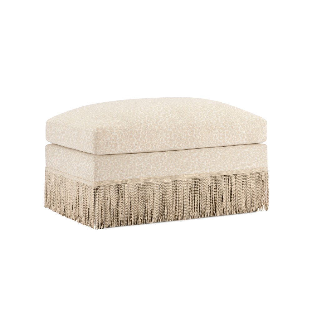 Beige Coffee Leopard Chenille Accent Ottoman Soft Modular Sofa