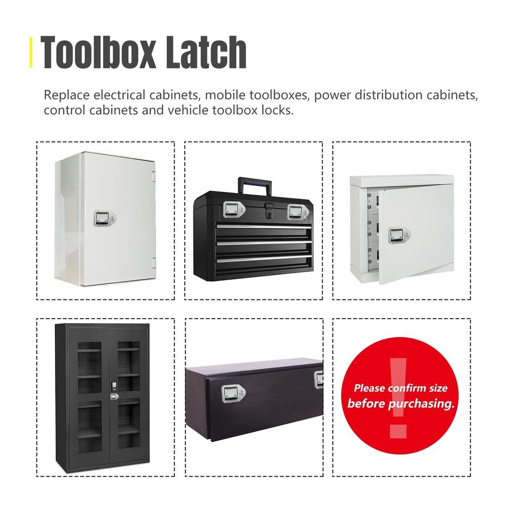 YESHMA 2Pcs Truck Tool Box Latch Toolbox Paddle Lock Replacement 2 Pieces