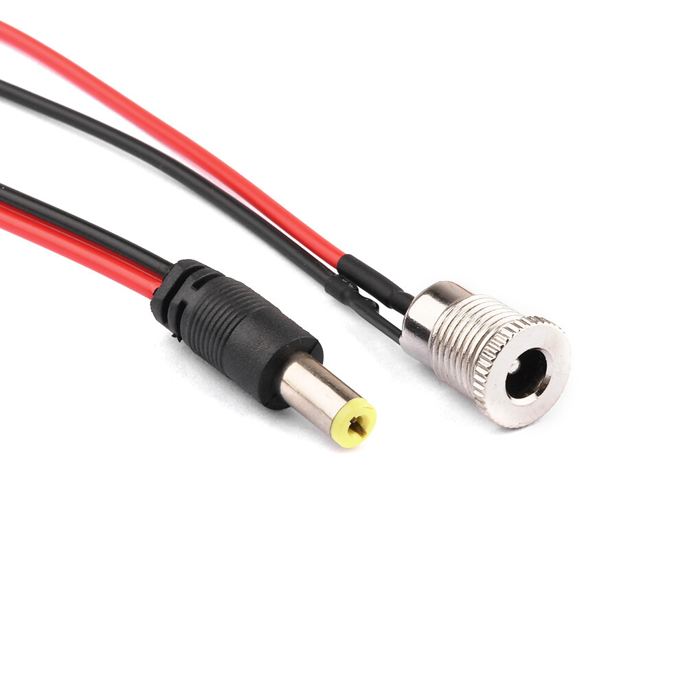 10x DC Power Jack Socket Threaded Female PanelMount Connector Adapter 5.5x2.1mm