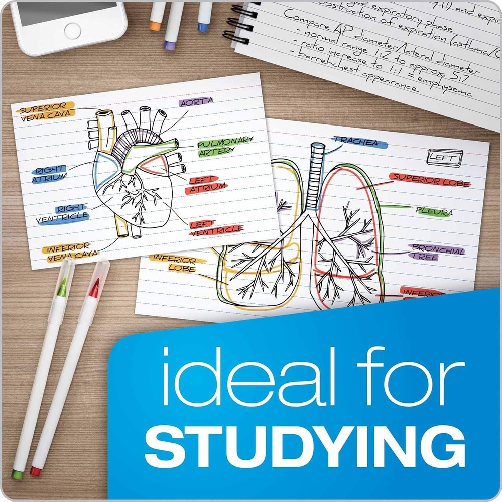 1000 Count White Blank Index Cards 4x6 Durable for Studying Presenting Lists