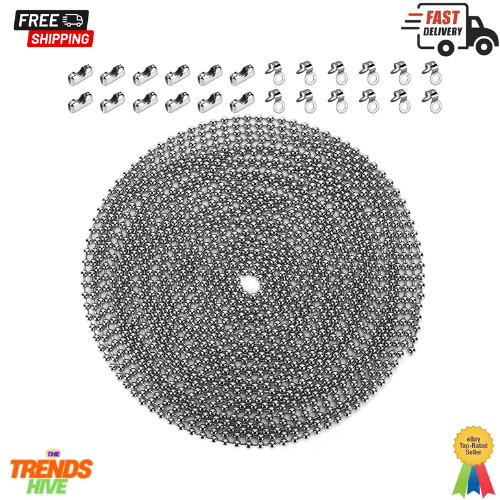 200 Inch Ceiling Fan Pull Chain Upgrade Rust Proof 3.2mm Beaded Pull Chains E...