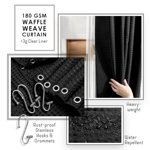 Bathroom Accessories Set - Bathroom Set, Bathroom Accessory Complete Set Black