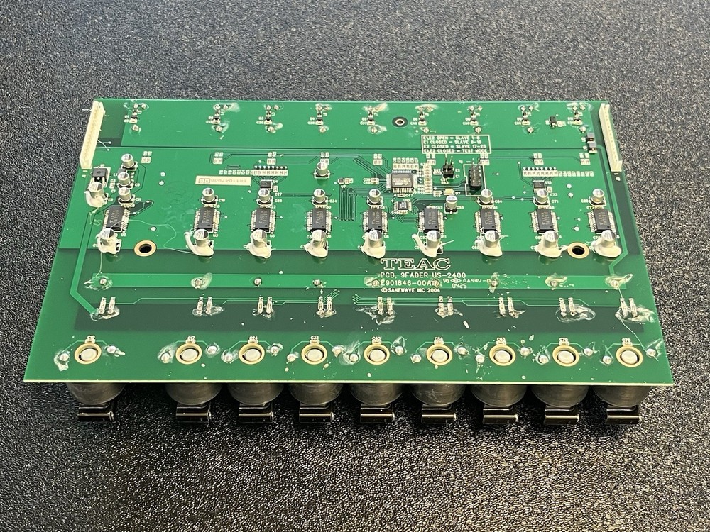 Tascam US-2400 Replacement 9-Fader PCB Board E901846-00A - Genuine TEAC Pull