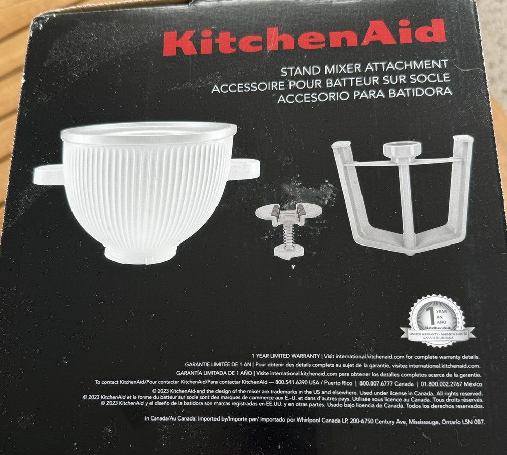 KitchenAid 2 Quart Ice Cream Maker Stand Mixer Attachment KSMICM