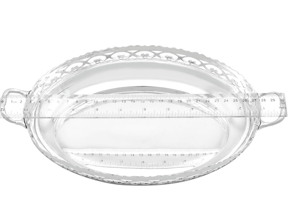 Antique George V Sterling Silver Bread Dish