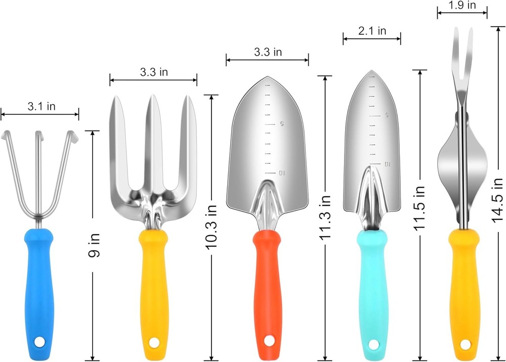 Weed Puller Tool, 5 Piece Stainless Steel Heavy Duty Weeding Tool, Weed Puller,