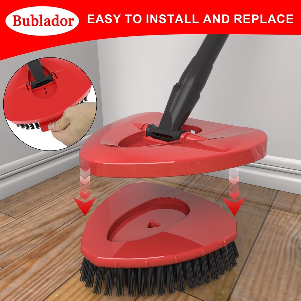2 Pack Scrubber Mop Replace Head Compatible with O Cedar EasyWring 1 Tank,Spi...
