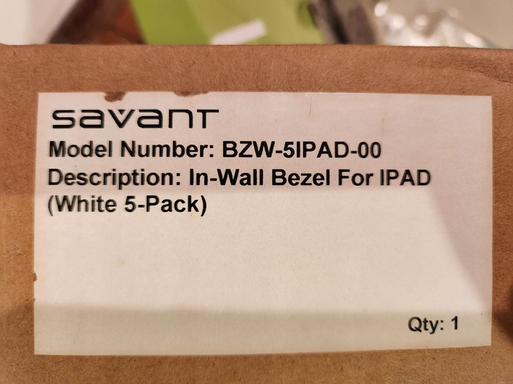 Savant in wall Bezel for i pad
