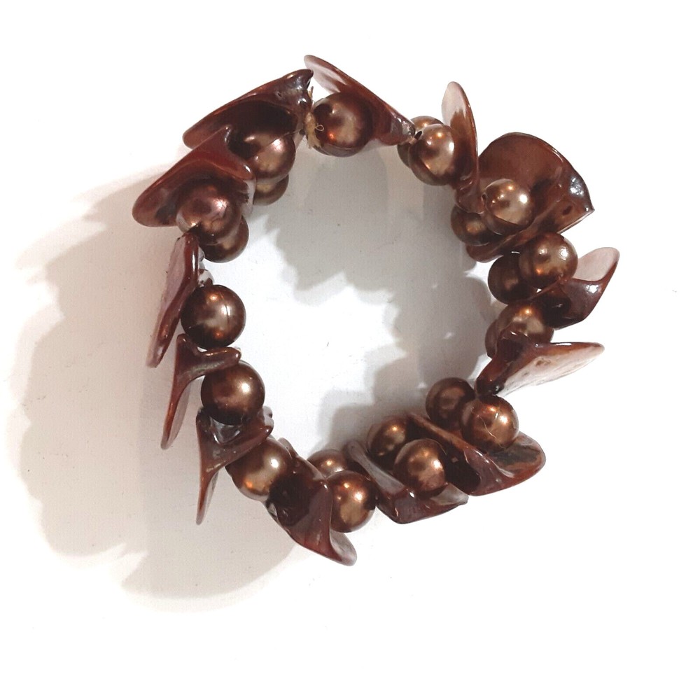 Vintage MOP Shell Stretch Bracelet Reversible