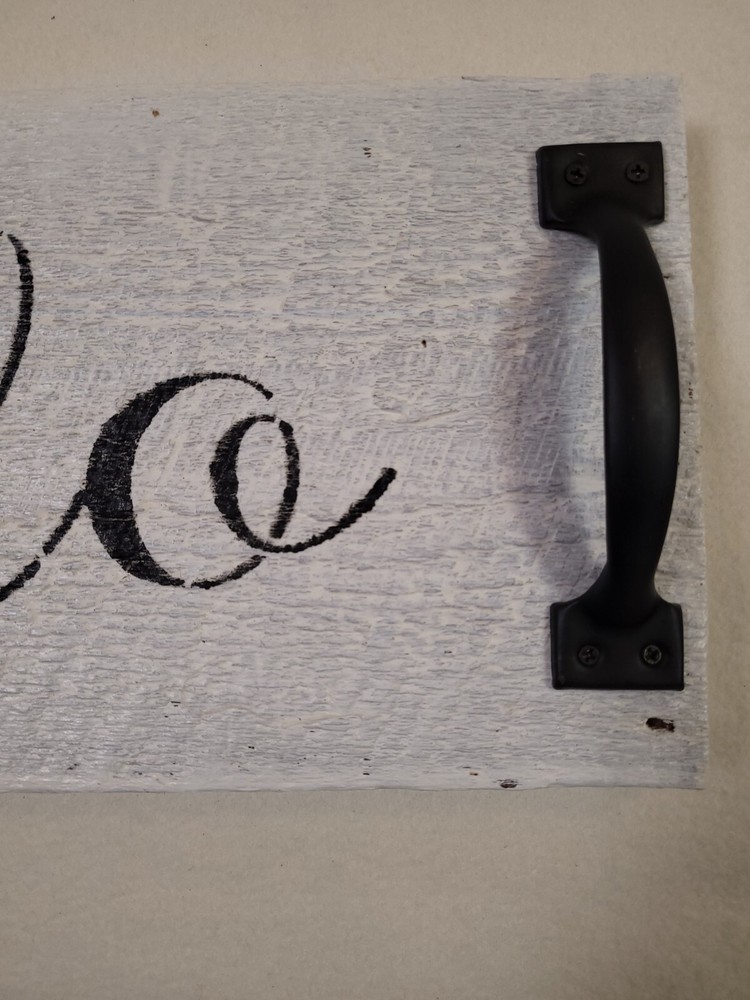 " Hello " Wooden Handmade Serving Tray