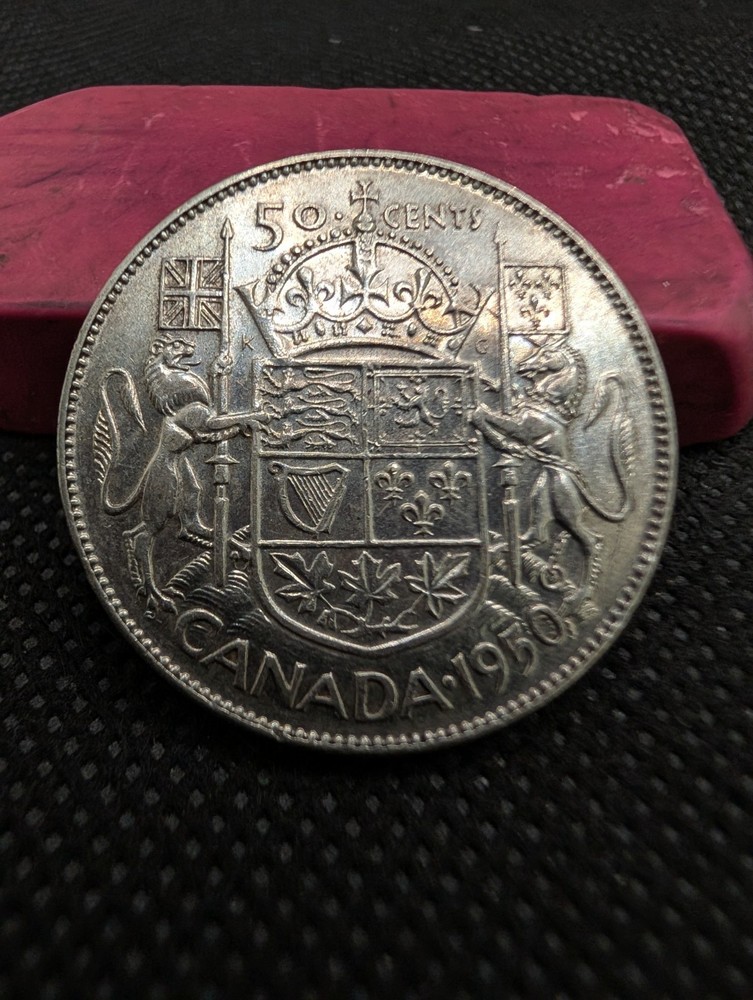 1950 Canadian Half Dollar 80% Silver