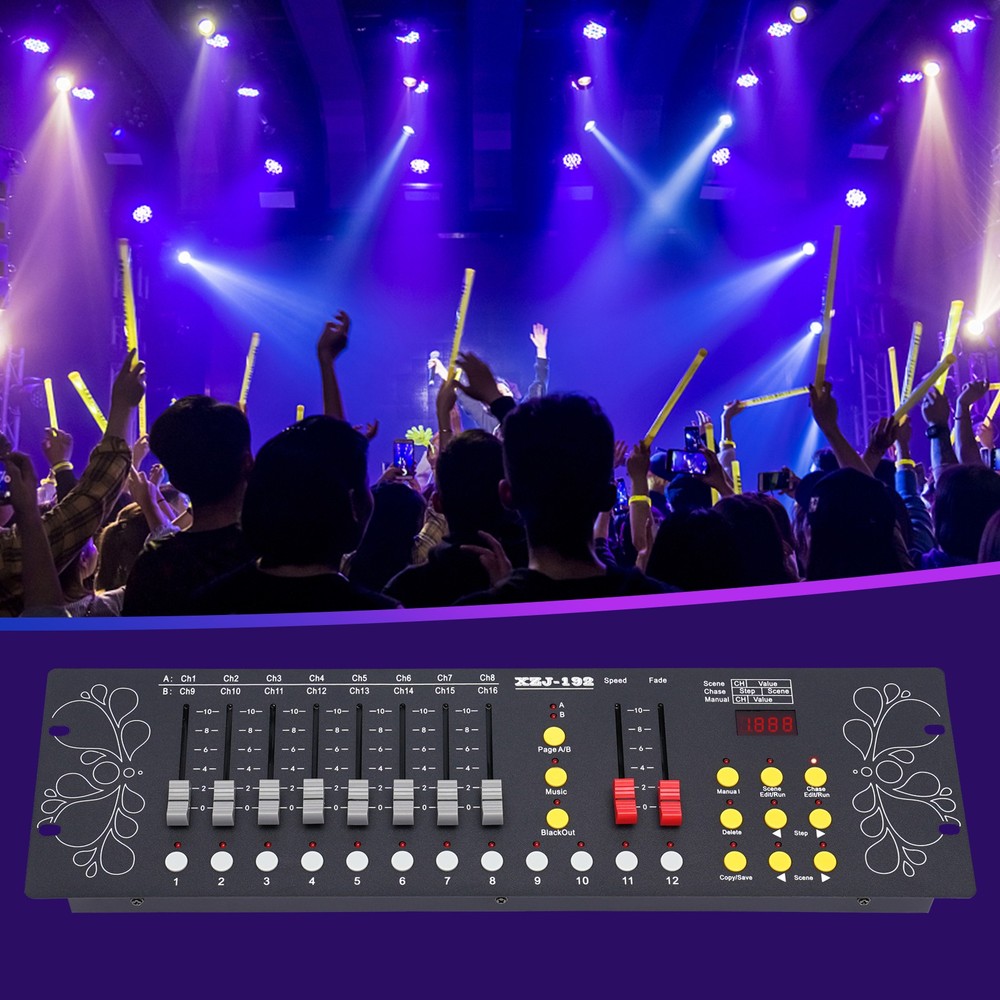 192 Channels Operator Console For Stage Lighting DJ Party DJ Controller DMX 512