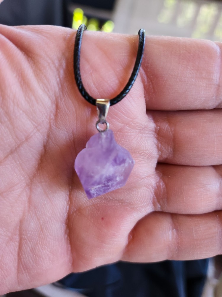 Raw Amethyst Pendant