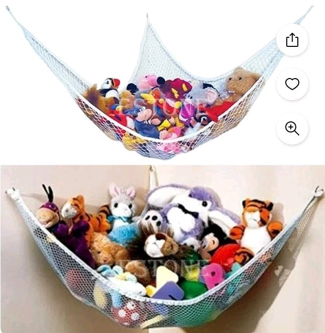 2pcs X Essentials Closet Giant Storage Hammock w/Hooks Organizing Clutter