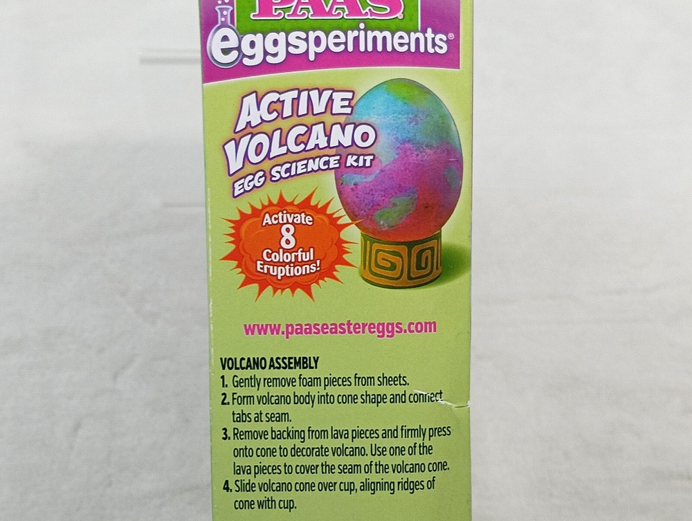 Paas Eggsperiments Active Volcano Egg Dyeing Decorating Kit New