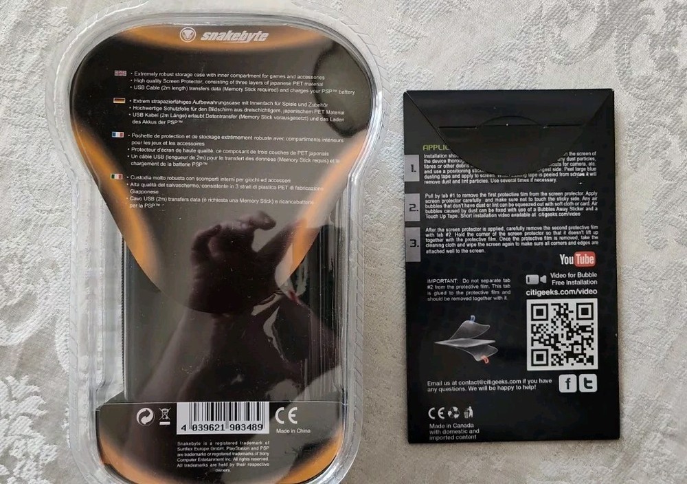 PSP Snakebyte Starter Pack & Screen Protector