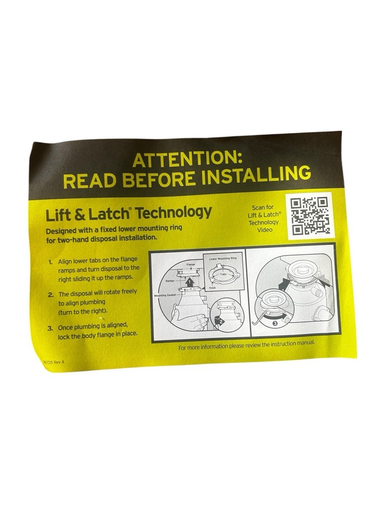 InSinkErator Badger 1 Food Waste Disposer - 1/3 HP - New In Box