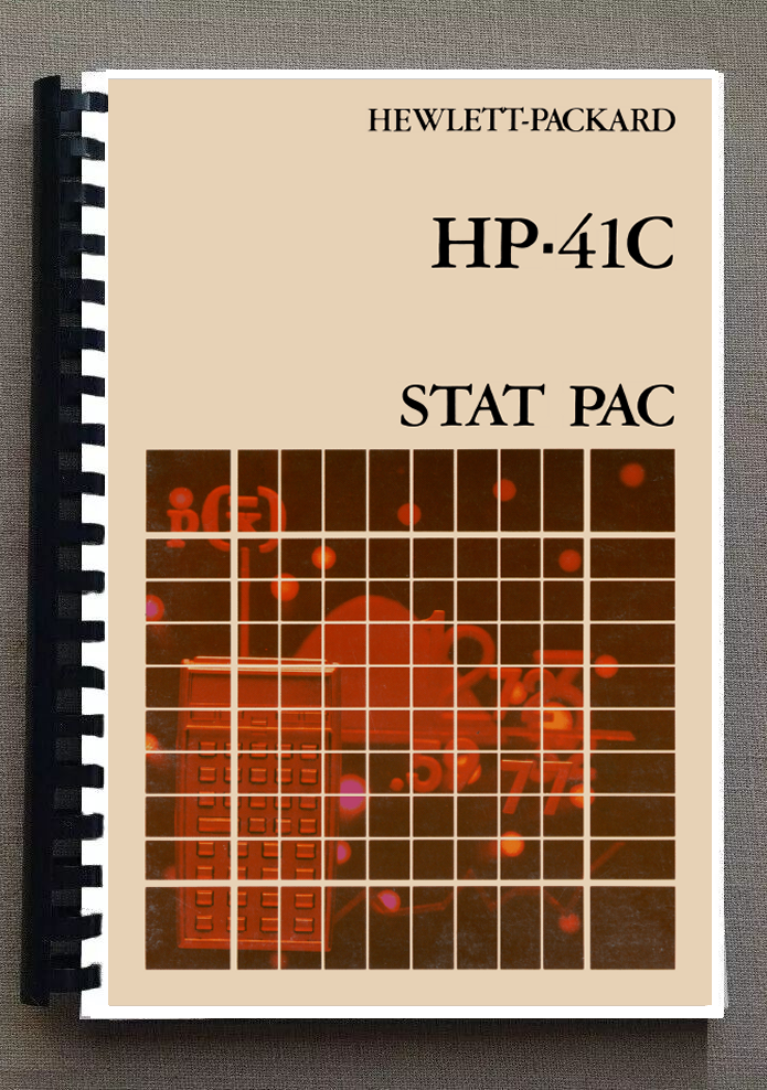 Stat pac manual for Hewlett Packard HP 41CV calculator module