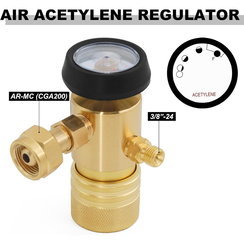 AR-MC CGA200 MC Tank Acetylene Regulator