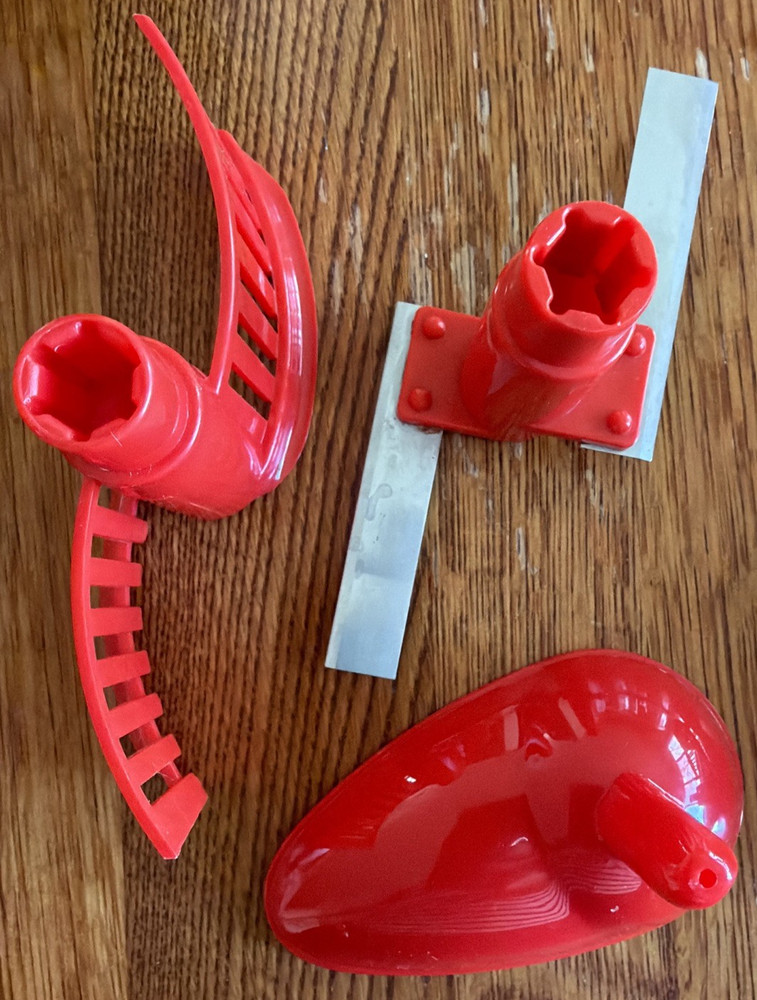 Tupperware Quick Chef Food Processor Chopper Mixer Whisk 4 Cups Red COMPLETE