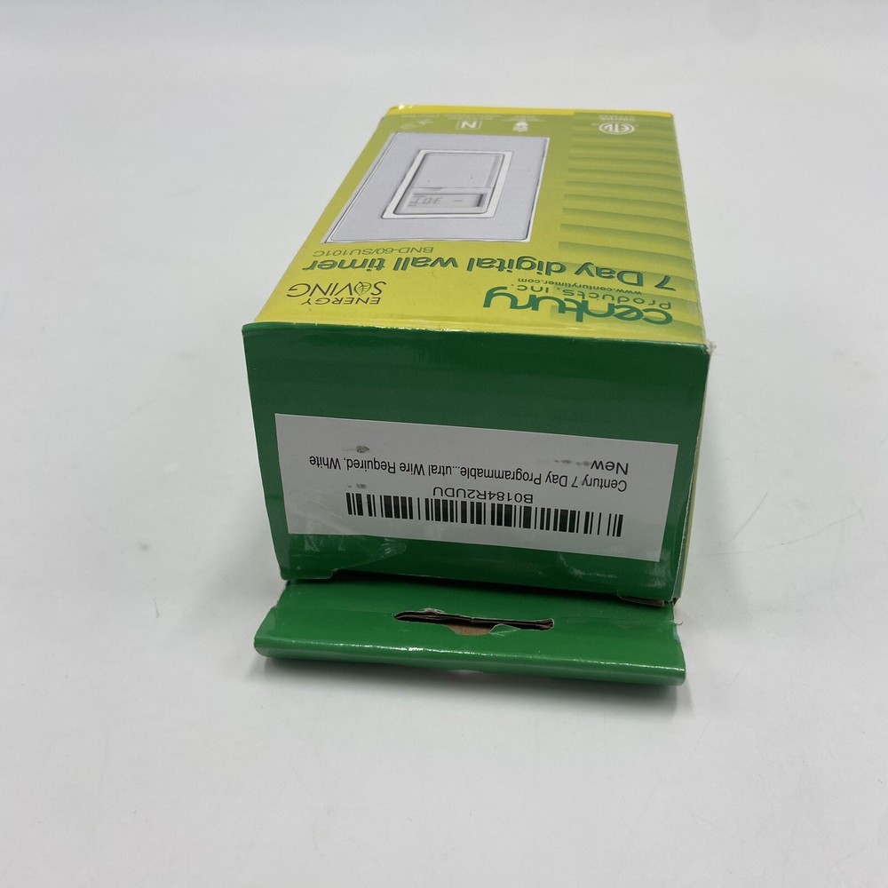 Century Digital In-Wall 7 Day Programmable Timer BND-60 SU101C